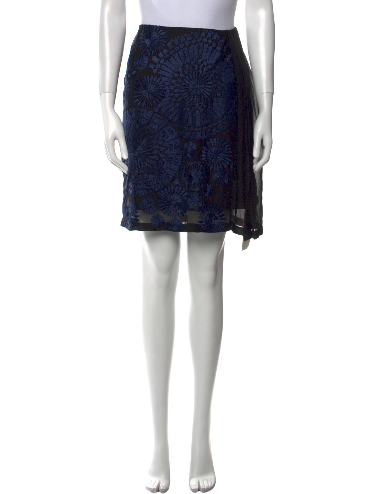 Dries Van Noten Silk Knee-Length Skirt