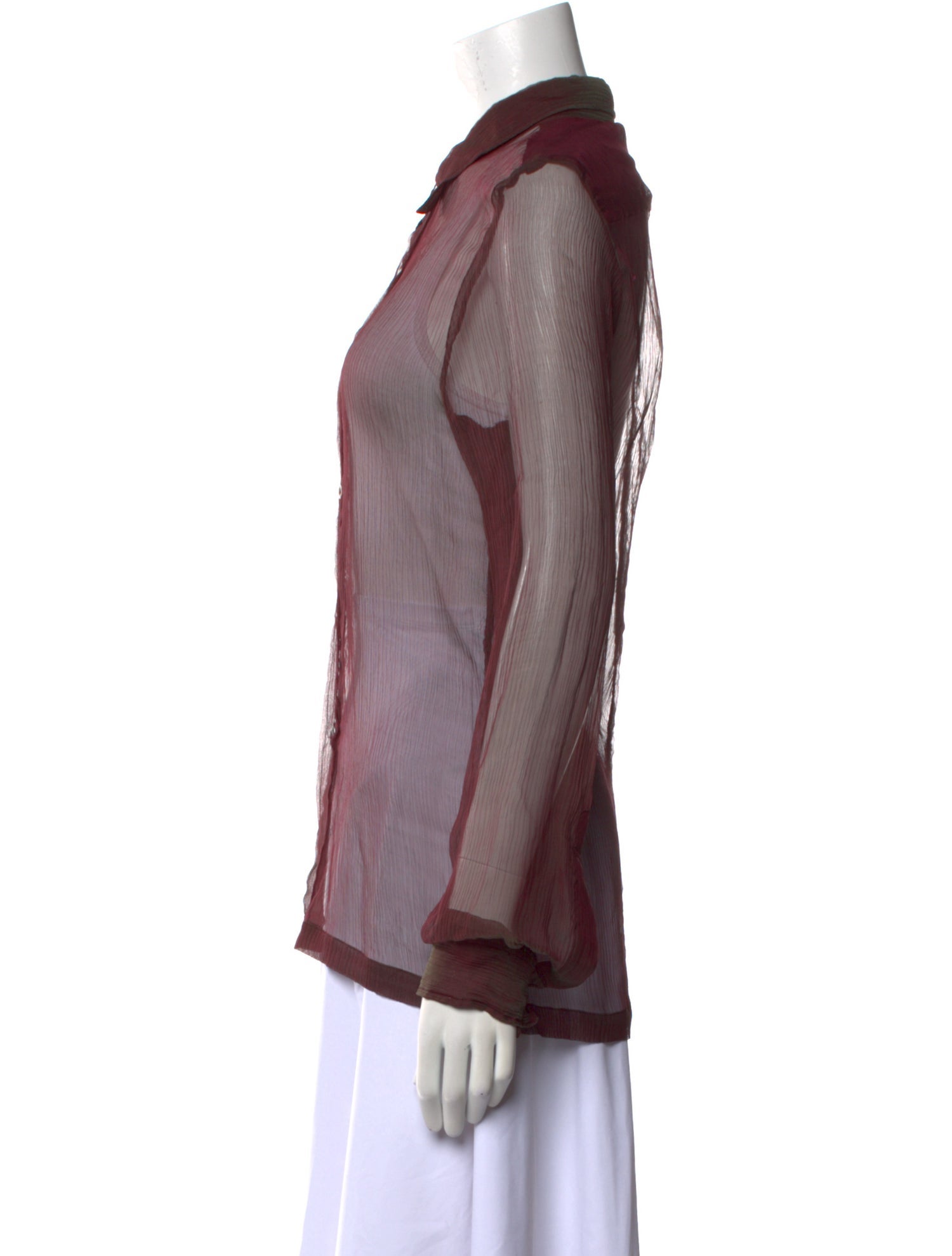 Dries Van Noten Long Sleeve Button-Up Top