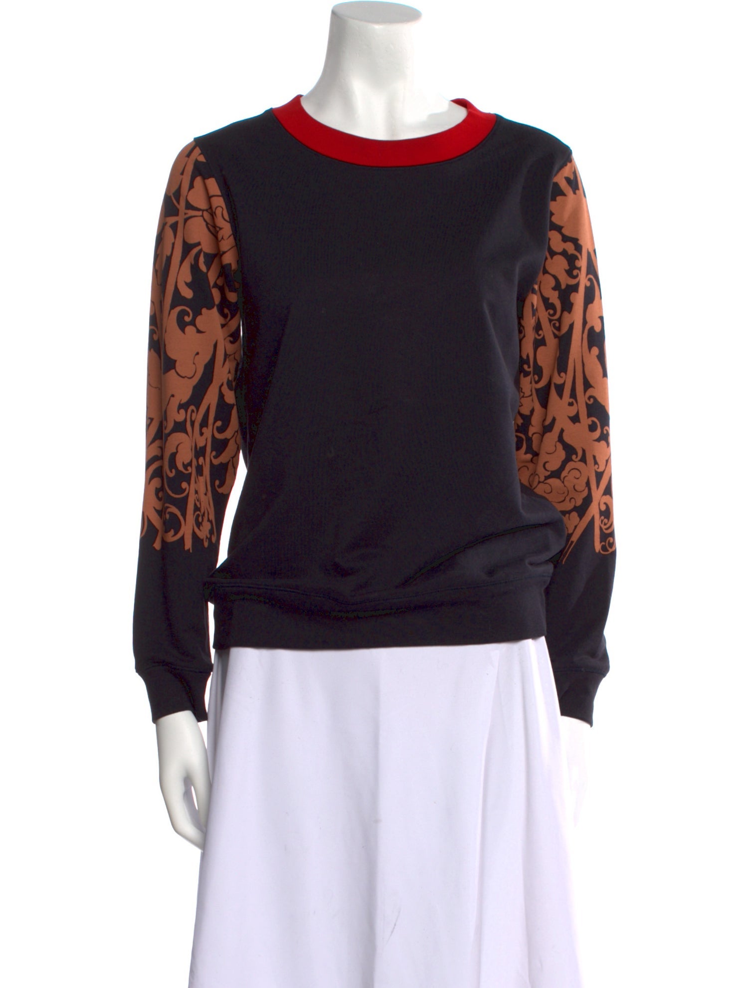 Dries Van Noten Animal Print Bateau Neckline Sweatshirt