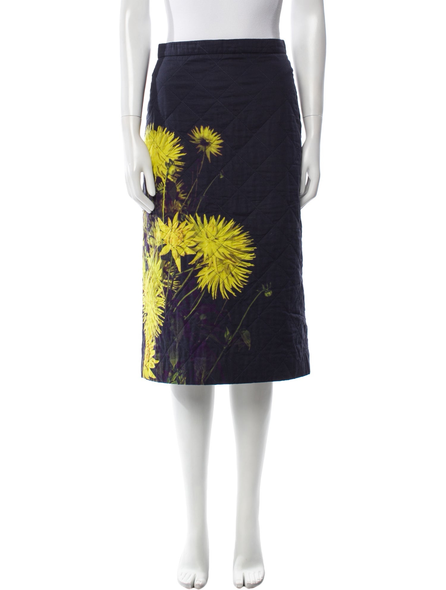 Dries Van Noten Floral Print Knee-Length Skirt