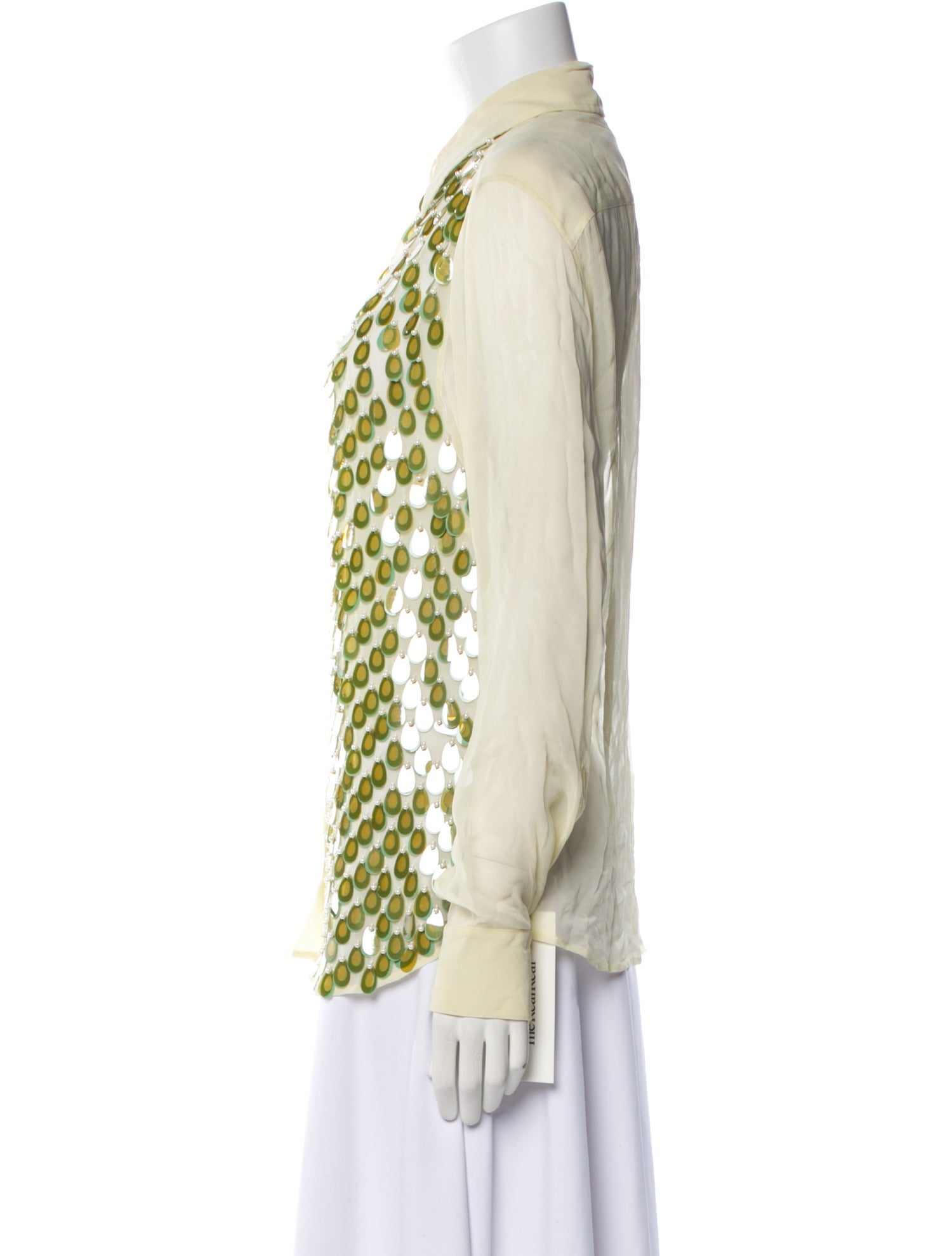 Dries Van Noten Patterned Long Sleeve Button-Up Top