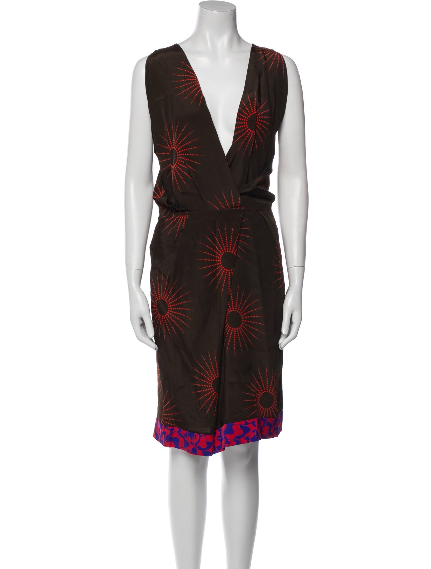 Dries Van Noten Printed Knee-Length Dress