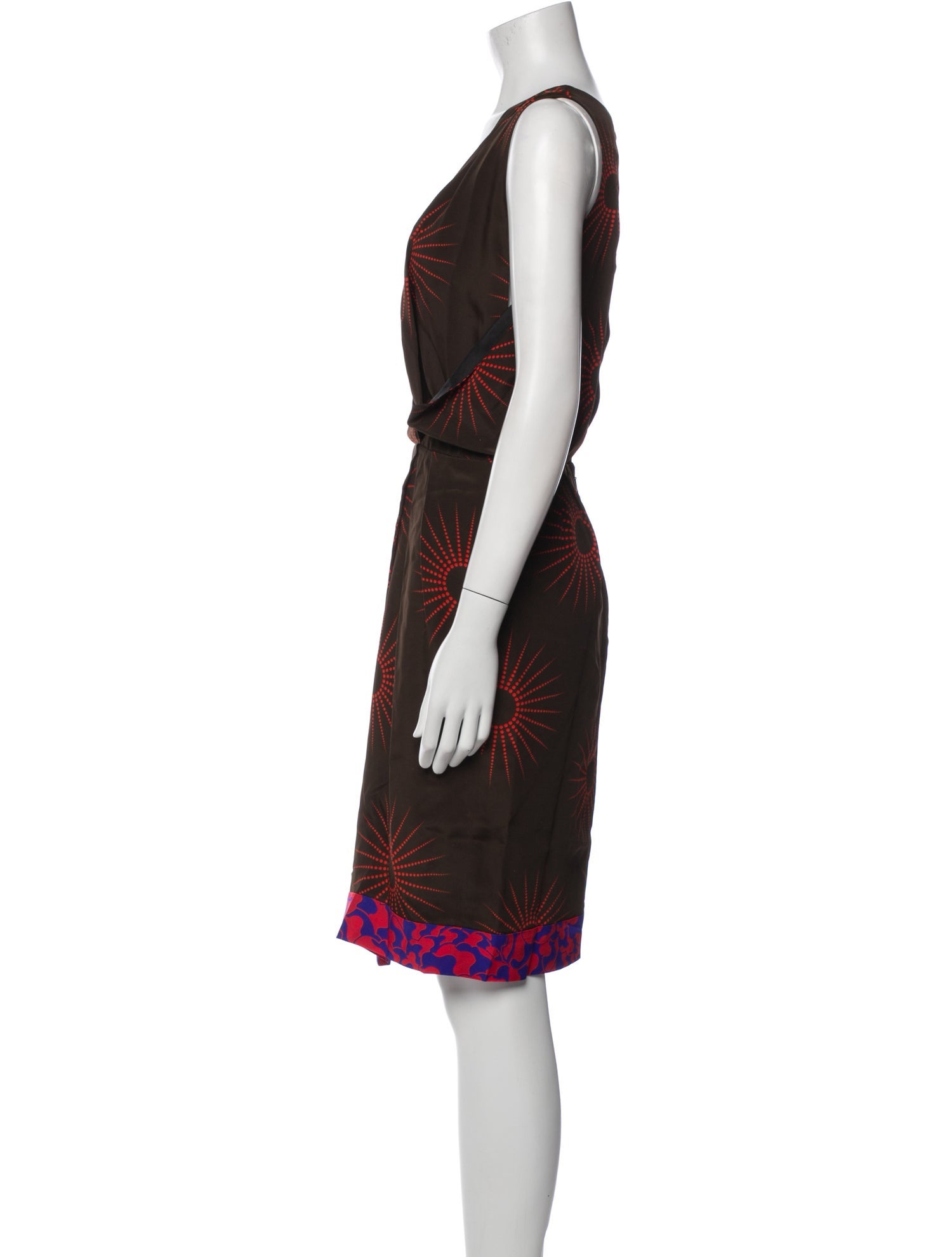 Dries Van Noten Printed Knee-Length Dress