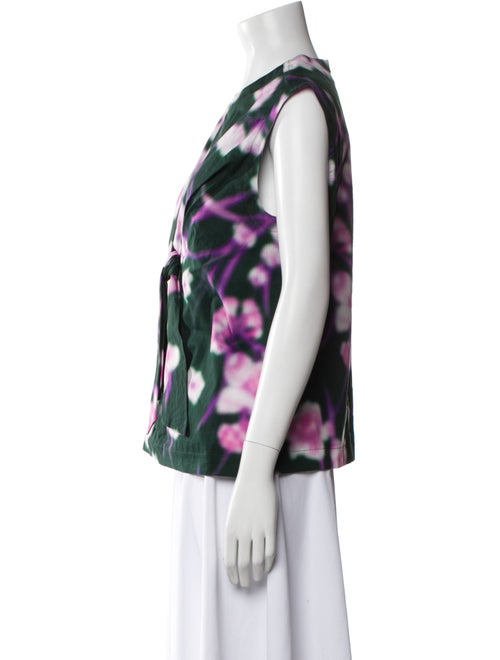 Dries Van Noten Floral Print Crew Neck Top