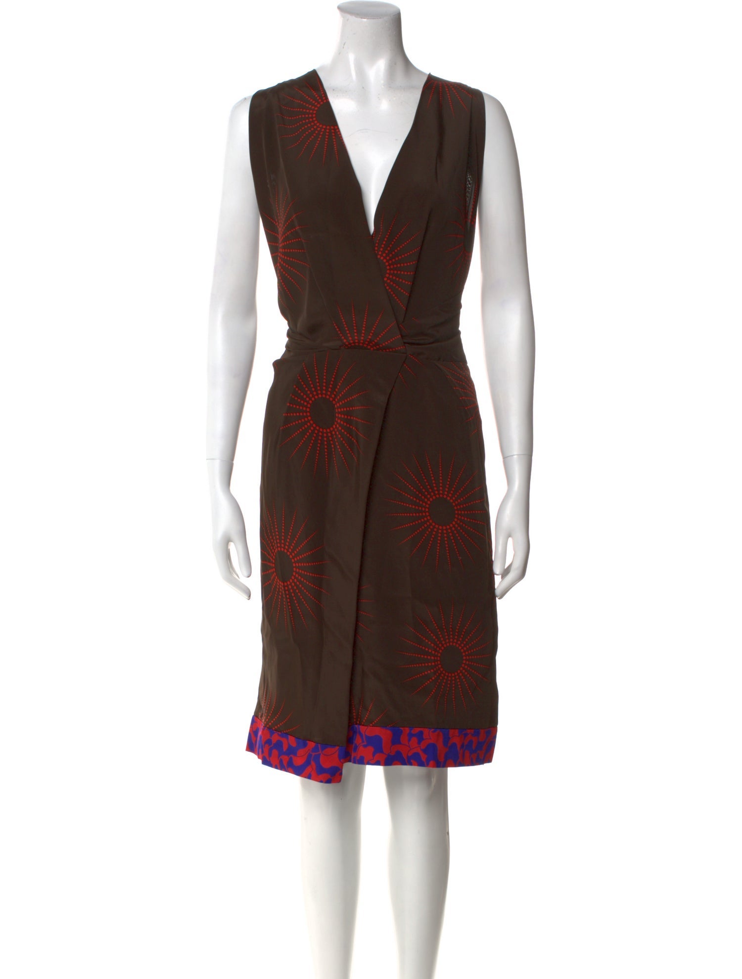 Dries Van Noten Printed Knee-Length Dress