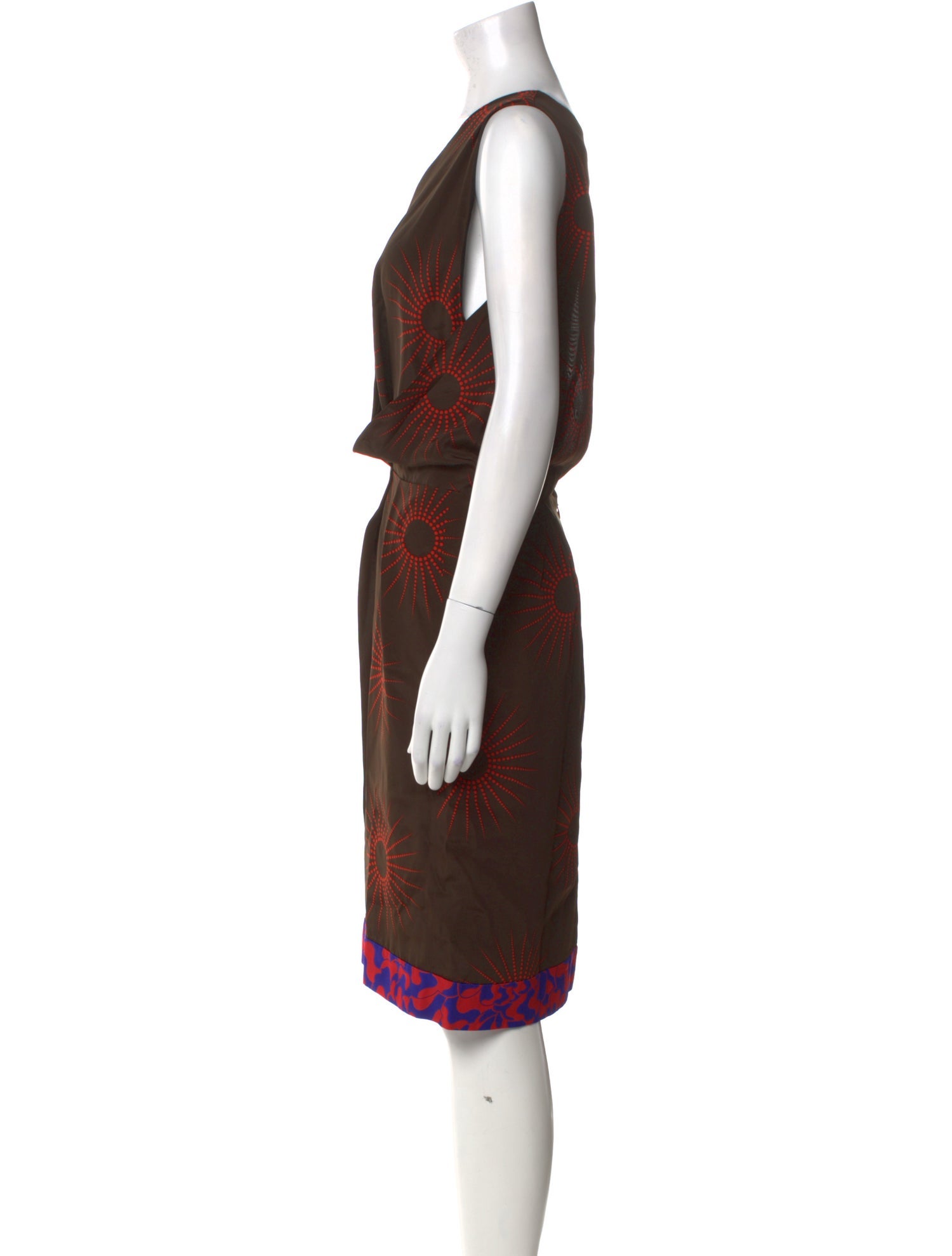 Dries Van Noten Printed Knee-Length Dress