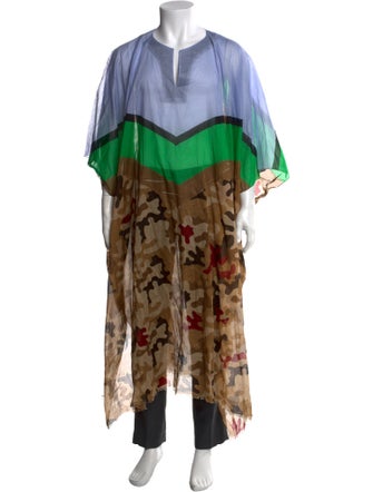 Dries Van Noten Printed V-Neck Henley