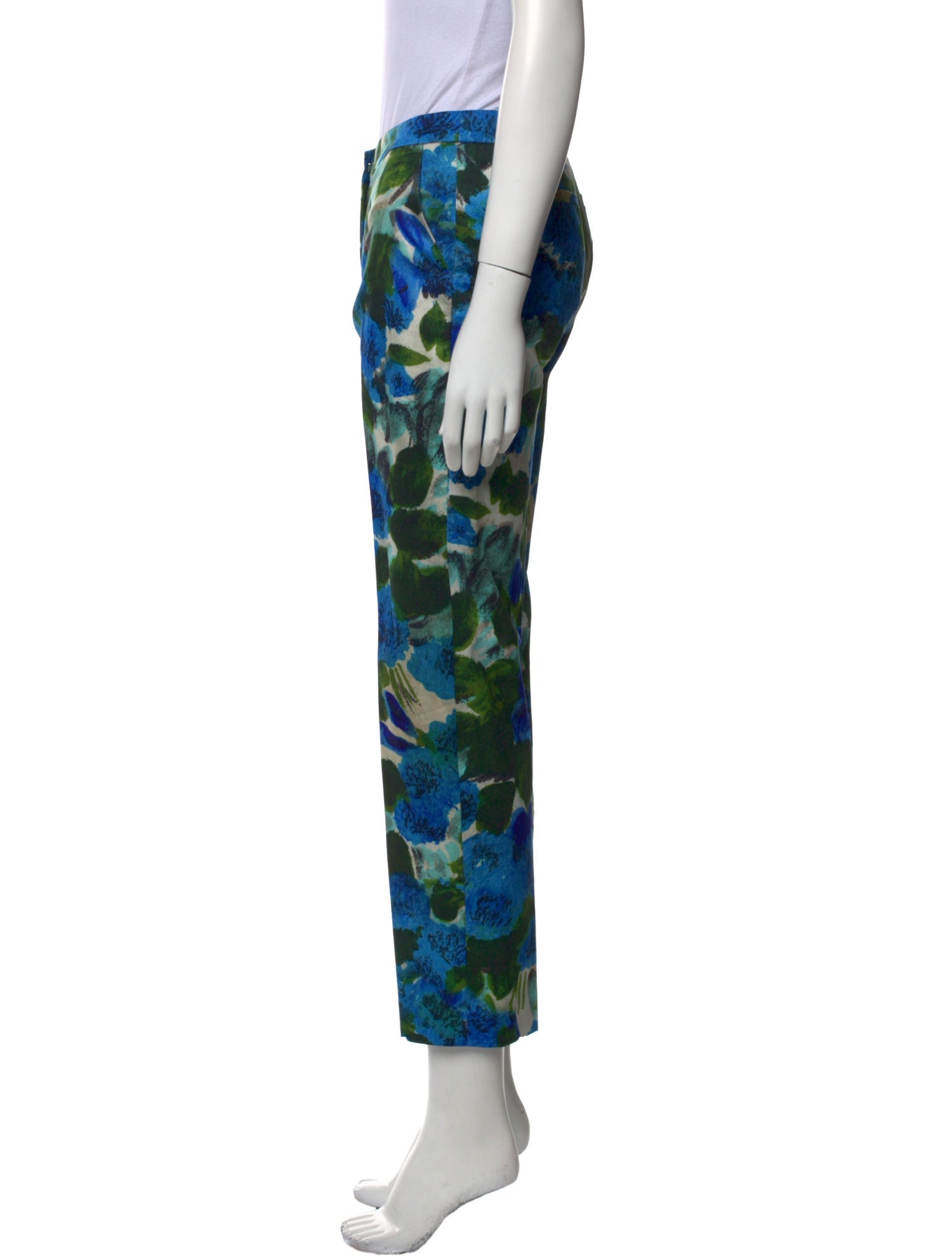 Dries Van Noten Floral Print Straight Leg Pants