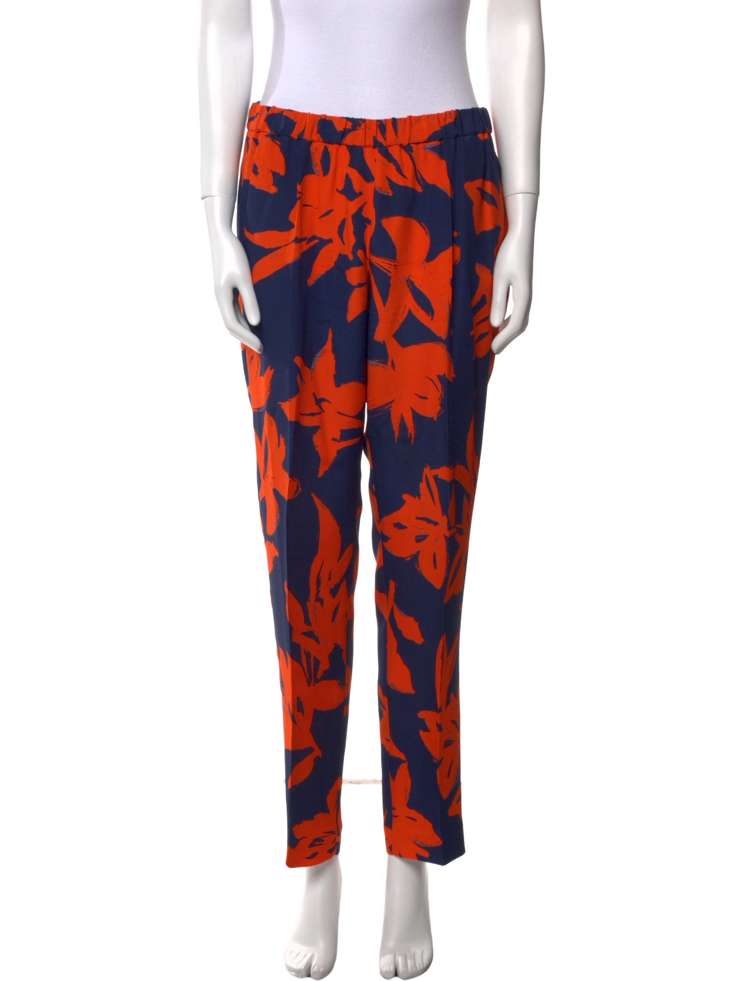 Dries Van Noten Silk Straight Leg Pants