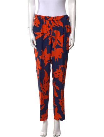Dries Van Noten Silk Straight Leg Pants