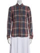 Dries Van Noten Plaid Print Long Sleeve Button-Up Top
