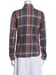 Dries Van Noten Plaid Print Long Sleeve Button-Up Top