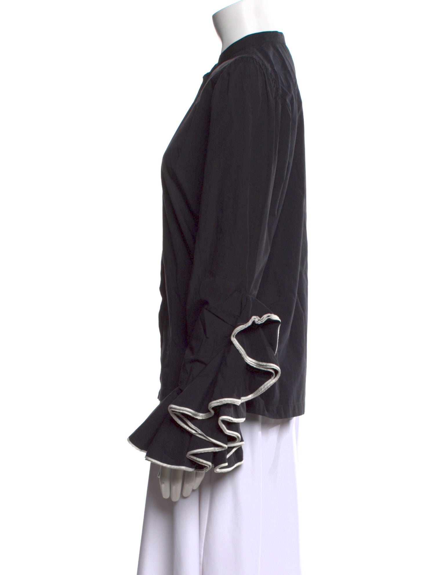 Dries Van Noten Mock Neck Long Sleeve Sweatshirt