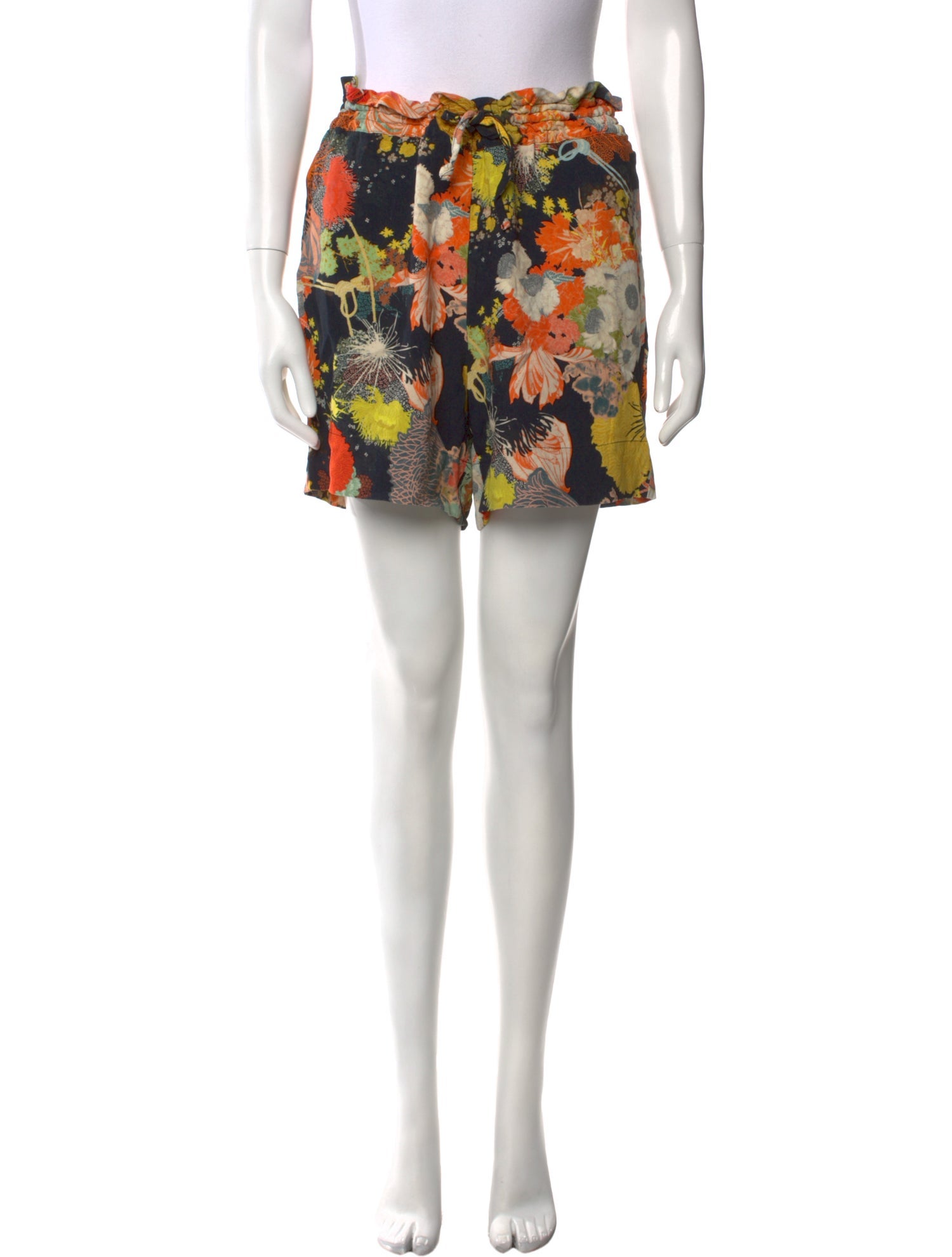 Dries Van Noten Floral Print Mini Shorts