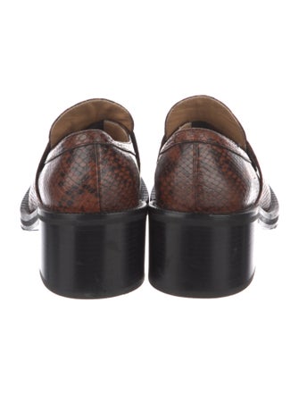 Dries Van Noten Embossed Leather Animal Print Loafers