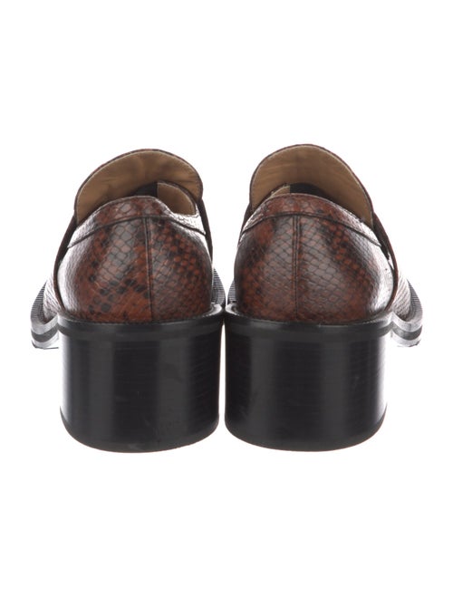Dries Van Noten Embossed Leather Animal Print Loafers