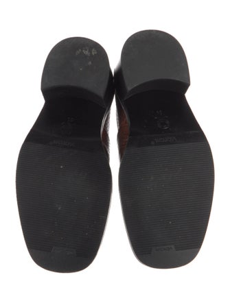 Dries Van Noten Embossed Leather Animal Print Loafers