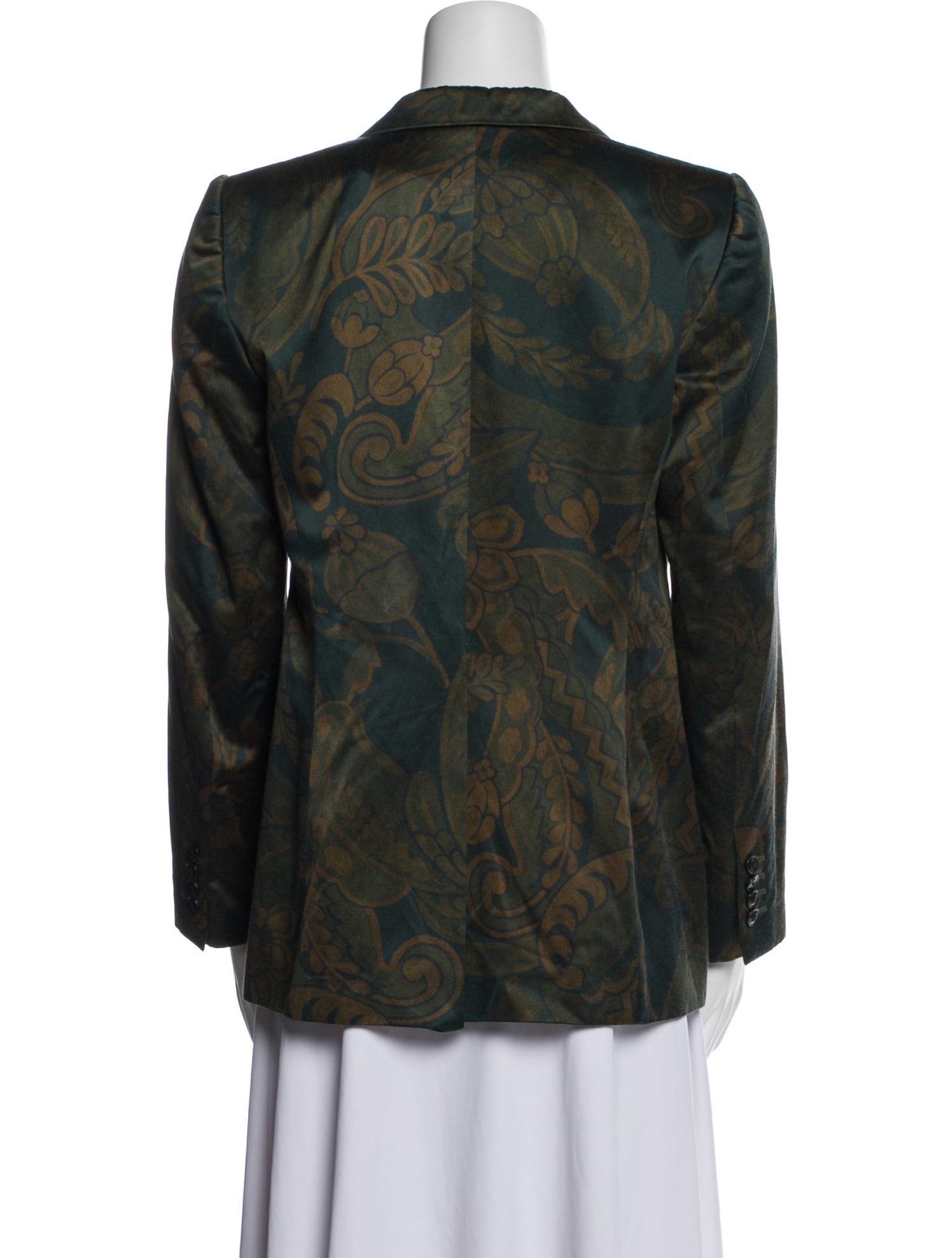 Dries Van Noten Silk Printed Blazer