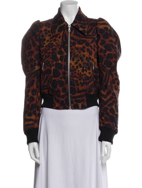 Dries Van Noten Animal Print Faux Fur Jacket