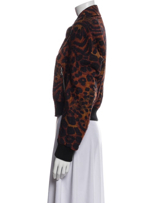 Dries Van Noten Animal Print Faux Fur Jacket