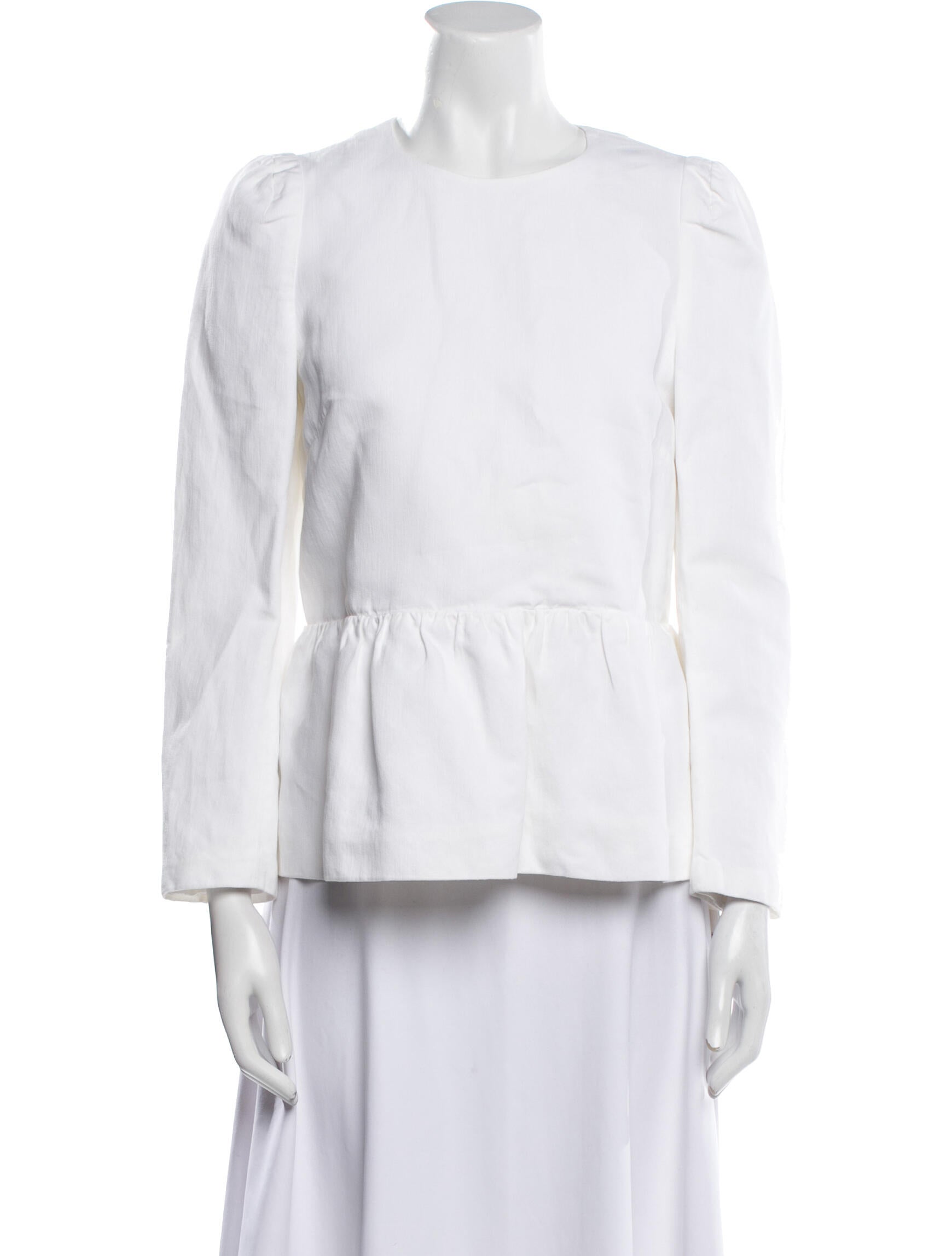 Dries Van Noten Crew Neck Three-Quarter Sleeve Blouse