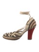 Dries Van Noten Leather Striped D'Orsay Pumps