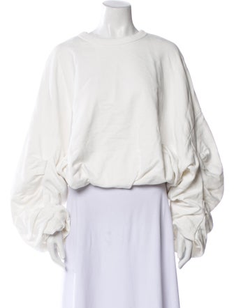 Dries Van Noten Bateau Neckline Long Sleeve Crop Top