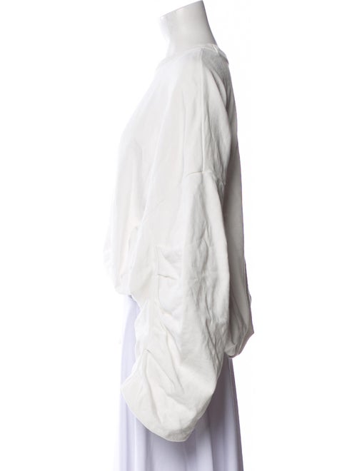 Dries Van Noten Bateau Neckline Long Sleeve Crop Top