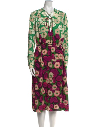 Dries Van Noten Printed Midi Length Dress