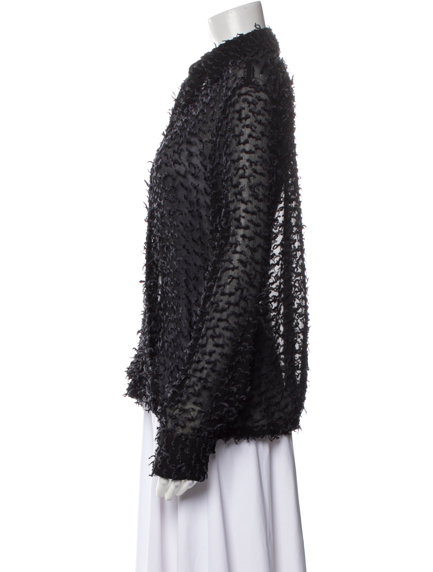 Dries Van Noten Lace Pattern V-Neck Blouse w/ Tags