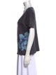 Dries Van Noten Graphic Print V-Neck T-Shirt