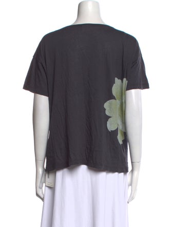 Dries Van Noten Graphic Print V-Neck T-Shirt