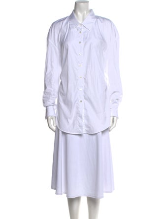 Dries Van Noten Long Sleeve Button-Up Top