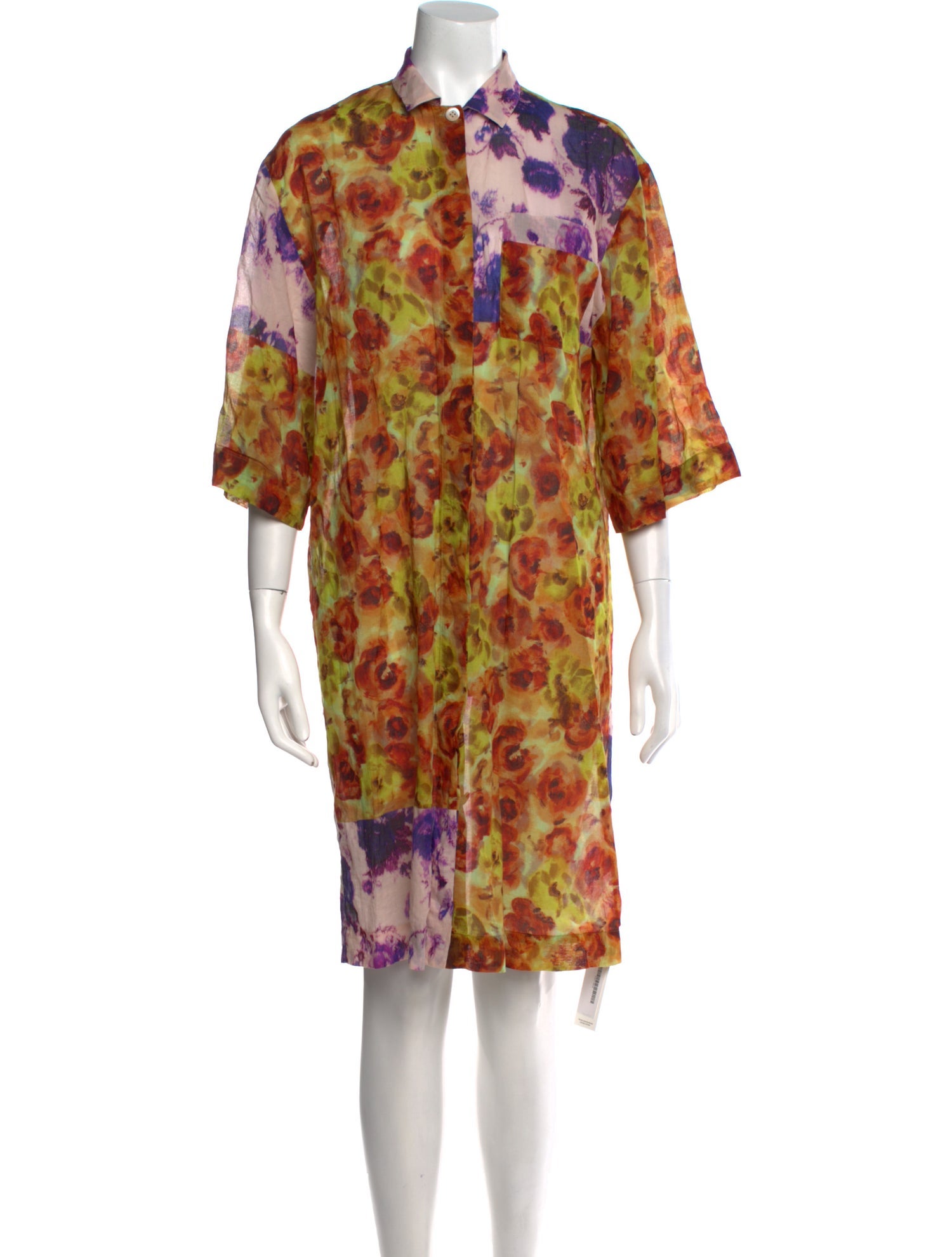 Dries Van Noten Floral Print Knee-Length Dress