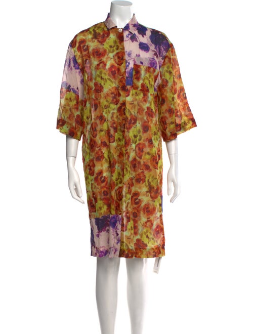 Dries Van Noten Floral Print Knee-Length Dress