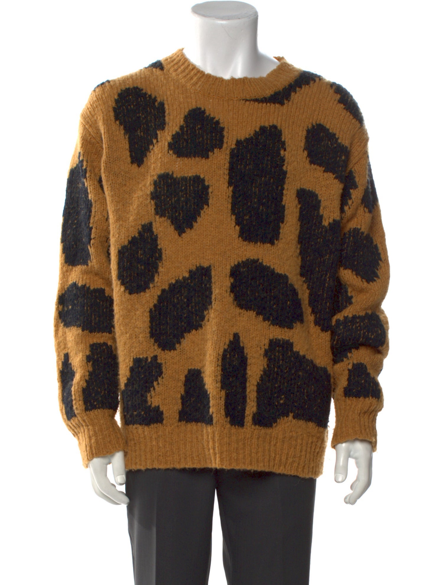 Dries Van Noten Animal Print Crew Neck Pullover