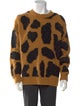 Dries Van Noten Animal Print Crew Neck Pullover