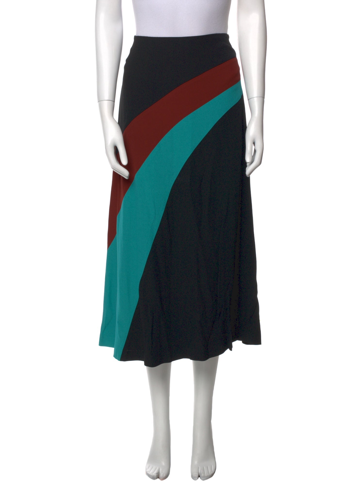 Dries Van Noten Striped Midi Length Skirt