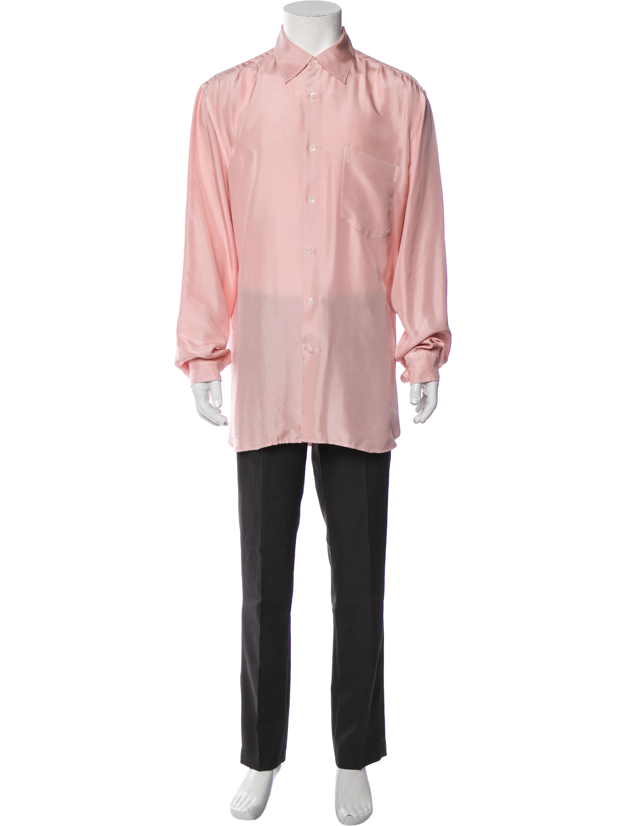 Dries Van Noten Silk Long Sleeve Shirt