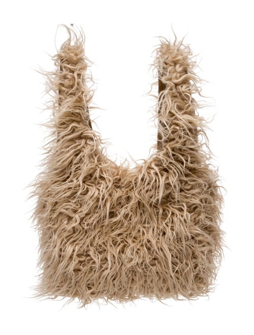 Dries Van Noten Faux Fur Shoulder Bag