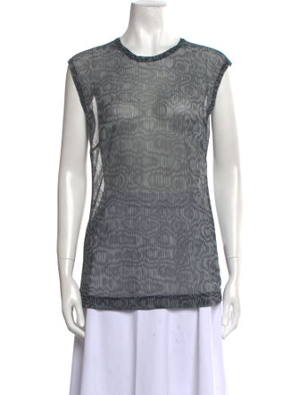 Dries Van Noten Striped Crew Neck Top