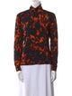 Dries Van Noten Printed Mock Neck Blouse