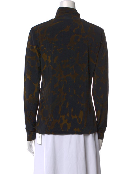 Dries Van Noten Animal Print Turtleneck Sweatshirt