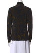 Dries Van Noten Animal Print Turtleneck Sweatshirt