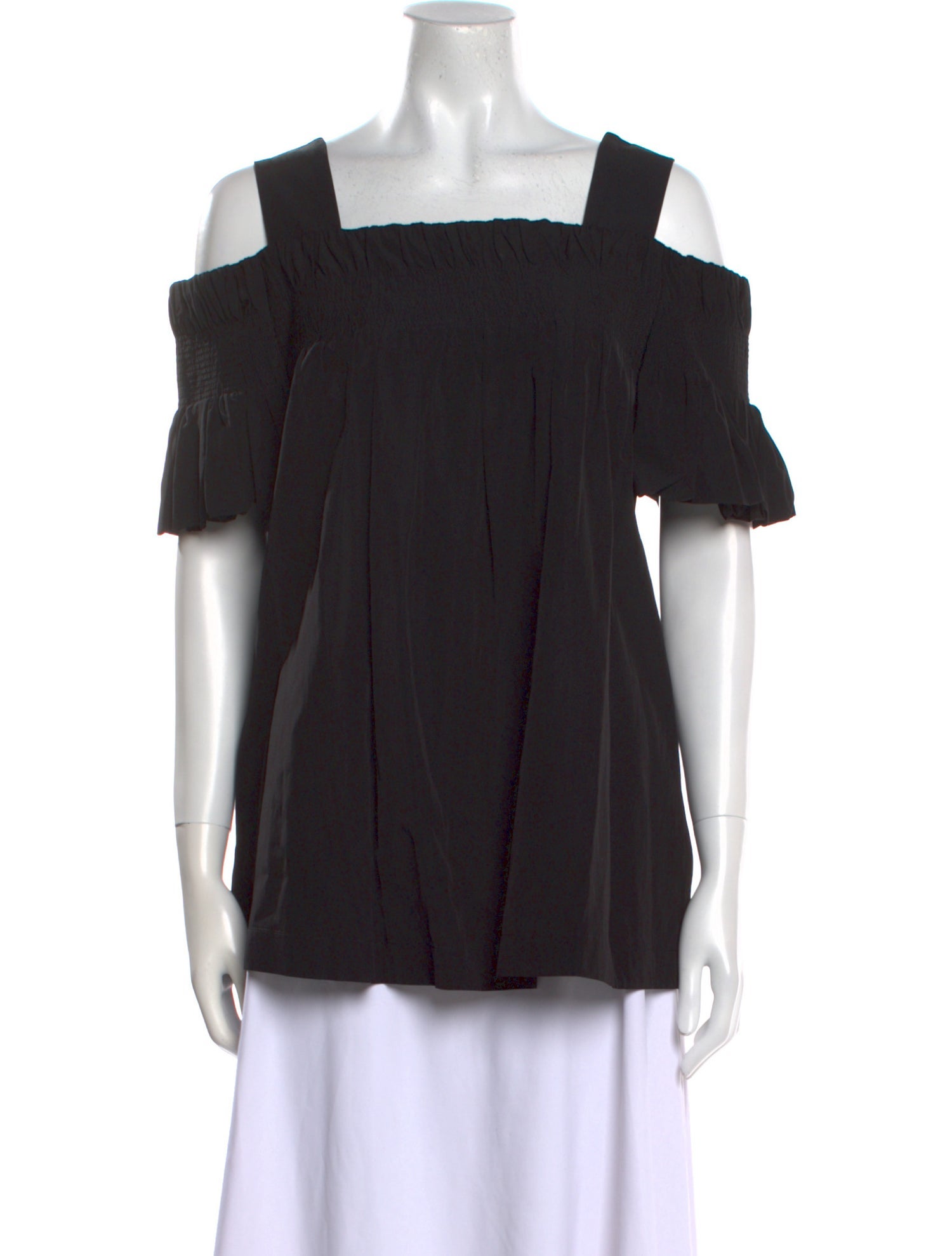Dries Van Noten Square Neckline Short Sleeve Blouse