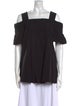 Dries Van Noten Square Neckline Short Sleeve Blouse
