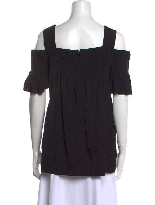 Dries Van Noten Square Neckline Short Sleeve Blouse