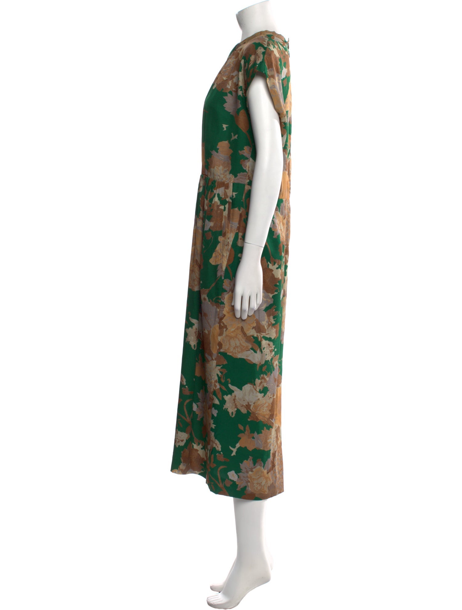 Dries Van Noten Floral Print Long Dress