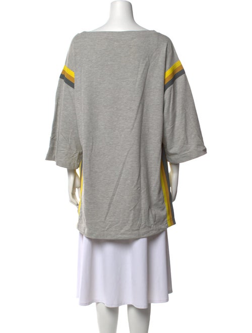 Dries Van Noten Colorblock Pattern Bateau Neckline Tunic