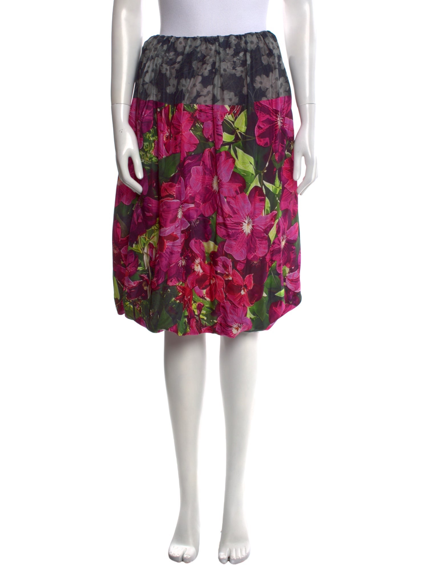 Dries Van Noten Floral Print Knee-Length Skirt